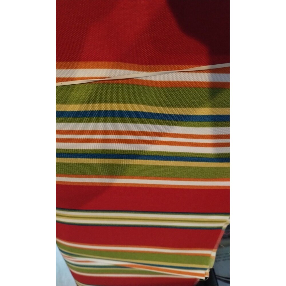 Berkshire Home, Kasmir Stripe, Red Multi, Indoor Outdoor Canvas Fabric BTY
